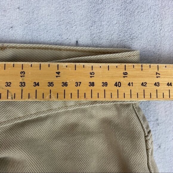 L.L. Bean Khaki Jeans Men's Sz 34 X 30 Straight Leg 100% Cotton - Picture 8 of 10